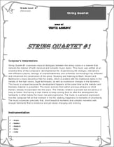 String Quartet #1 Orchestra sheet music cover